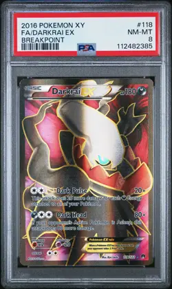 2016 POKEMON BREAKPOINT DARKRAI EX #118 ULTRA RARE PSA 8 NEAR MINT #112482385 - Image 1