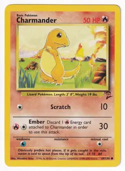 Charmander 69/130 - Base Set 2 - LP Common - Pokemon TCG - Image 1