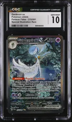 POKEMON CGC 10 2024 SV Paldean Fates Gardevoir ex 233/091 SIR *5003 - Image 1