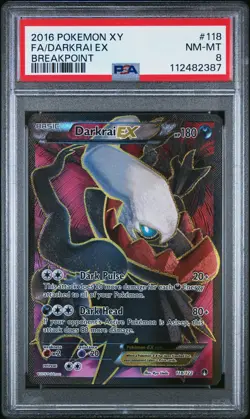 2016 POKEMON BREAKPOINT DARKRAI EX #118 ULTRA RARE PSA 8 NEAR MINT #112482387 - Image 1