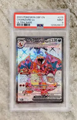 2023 POKEMON OBF EN-OBSIDIAN FLAMES ULTRA RARE #215 CHARIZARD EX PSA 9 - Image 1