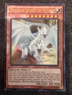 Yugioh Dragon Spirit of White SHVI-EN018 Ultra Rare 1st Edition NM - Image 1