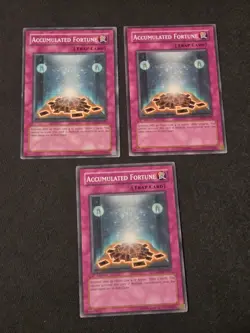 3x Accumulated Fortune x3 CDIP-EN057 Common 2x 1st Edition NM Playset Yugioh - Image 1