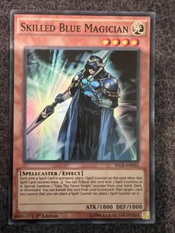 Yugioh Skilled Blue Magician SECE-EN032 Super Rare 1st Edition NM - Image 1