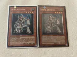 Yugioh Bone Crusher Ultimate Rare GREY MISPRINT! Plus 1x Ultimate Rare - Image 1