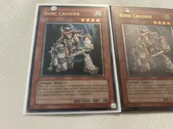Yugioh Bone Crusher Ultimate Rare GREY MISPRINT! Plus 1x Ultimate Rare - Image 3