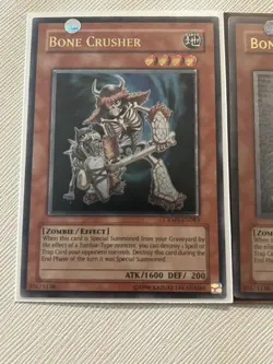Yugioh Bone Crusher Ultimate Rare GREY MISPRINT! Plus 1x Ultimate Rare - Image 5