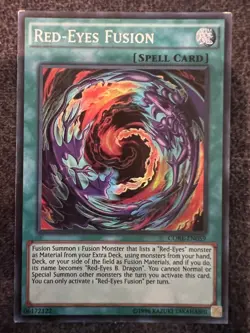 Yugioh Red-Eyes Fusion CORE-EN059 Super Rare Unlimited Edition LP - Image 1