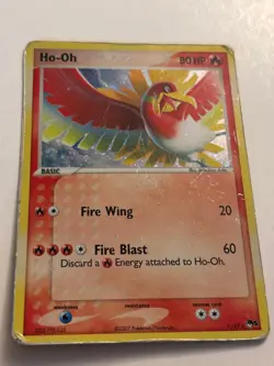 Pokemon TCG Ho-Oh 1/17 Holo Card 2007 Pop Series 5 Holo Bleed Error HP - Image 1