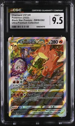 CGC 9.5 Charizard VSTAR Black Star Promo SWSH262 UPC Pokemon Card - Image 1