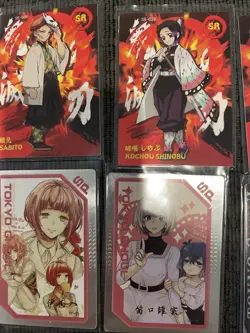 Demon Slayer, Tokyo Ghoul, Genshin CCG Trading Card Lot Of 18 SR, UR, SP, SSR - Image 2