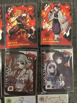 Demon Slayer, Tokyo Ghoul, Genshin CCG Trading Card Lot Of 18 SR, UR, SP, SSR - Image 4