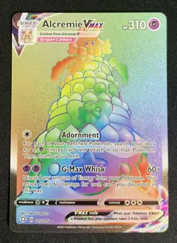Alcremie VMAX 073/072 Shining Fates Secret Rainbow Rare Pokemon TCG Card NM - Image 1