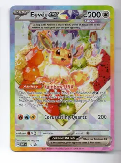 Eevee ex SVP 174 Scarlet & Violet Full Art Black Star Promo Holo Pokemon Card NM - Image 1