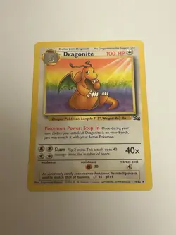 Pokemon Card Fossil Dragonite 19/62 Near Mint - Image 1