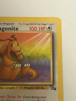 Pokemon Card Fossil Dragonite 19/62 Near Mint - Image 4