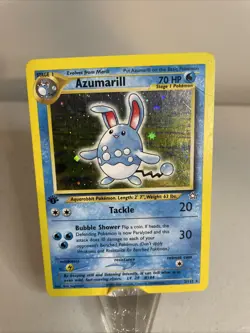 Azumaril - 1st Edition - 2/111 Rare Holo Neo Genesis Pokemon Card Vintage - Image 3