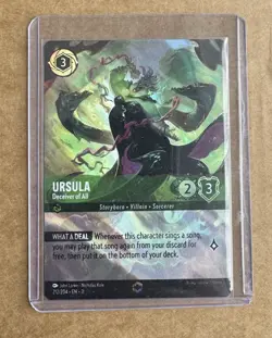 Disney Lorcana TCG Ursula Deceiver Alternate Art Holofoil Card - Image 1