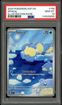 PSA 10 GEM MINT Spheal 199 Surging Sparks Pokemon Card - Image 1