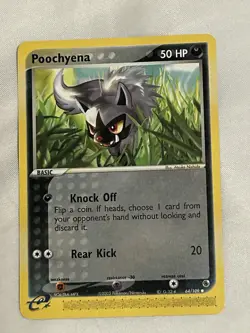 Poochyena 64/109 Reverse Holo Common EX Ruby & Sapphire Pokemon Card - Image 2