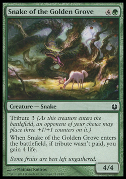 MTG: Snake of the Golden Grove - Born of the Gods - Magic Card - Image 1