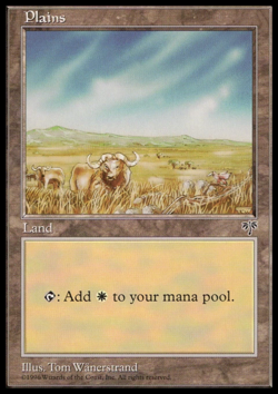 MTG: Plains - Mirage - Magic Card - Image 1