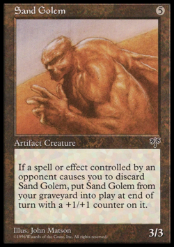 MTG: Sand Golem - Mirage - Magic Card - Image 1