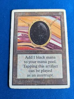 Mox Jet 1x MtG Unlimited HEAVY PLAYED **See Pictures!** - Image 1