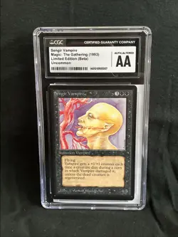 Sengir Vampire Beta CGC (5007) AA Magic MTG Very Light Ink - Image 1