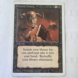 MTG Revised DEMONIC TUTOR Never Played Check Pics - Image 1