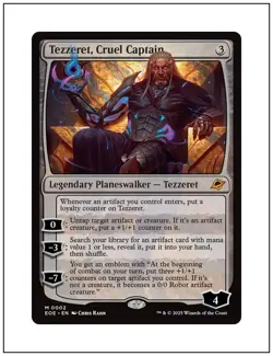 1x Tezzeret, Cruel Captain, Edge of Eternities, Magic the Gathering MTG NM - Image 1