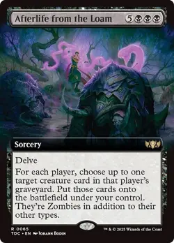 Extended Art AFTERLIFE FROM THE LOAM mtg NM-M Commander Tarkir Dragonstorm Rare - Image 1