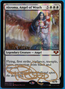 Akroma, Angel of Wrath FOIL From the Vault: Angels NM SIGNED (505161) ABUGames - Image 1