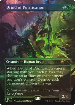 MTG Druid of Purification (Rainbow Foil) Secret Lair Drop Foil - Image 1