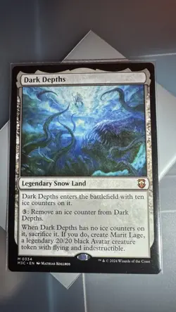 Magic: The Gathering Dark Depths Snow Land Legendary 334 - Image 1