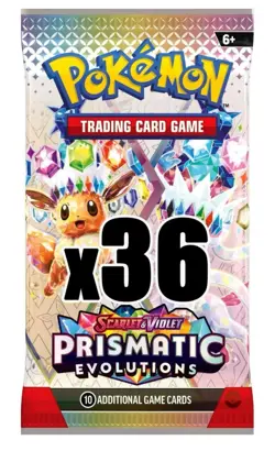 36x Prismatic Evolutions Booster Pack Lot 36 FACTORY SEALED PACKS Pokemon TCG - Image 2