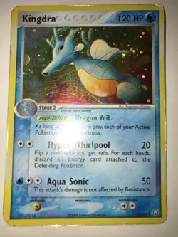 2004 Pokemon, EX Team Rocket Returns, #12/109 Kingdra, Holo Rare HP - Image 1
