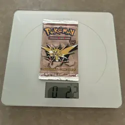 Pokemon Fossil Booster Pack FACTORY SEALED Zapdos Cover Art - Heavy 22g - Image 1