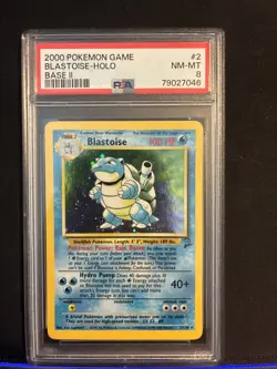 2000 Pokemon Game Blastoise Holo Base 2 - Image 1