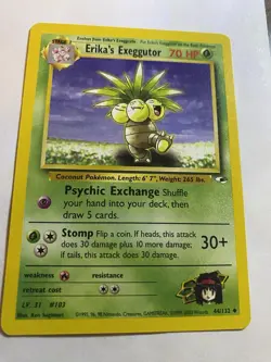 Pokemon TCG Erika's Exeggutor Gym Heroes 44/132 Regular Unlimited Uncommon MP - Image 1