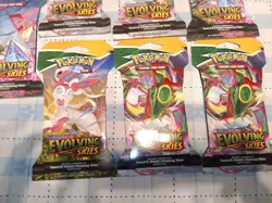 Pokemon TCG Sword & Shield Evolving Skies Booster Pack Sealed - LOT OF 7 Packs - Image 3