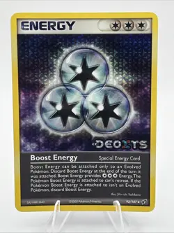 💥 2005 Pokemon TCG Boost Energy 93/107 EX Deoxys Reverse Holo Stamped - Image 1