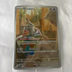 Pokemon SEALED Mimikyu SVP 075 Pladean Fates ETB Full Art Promo Holofoil!! - Image 1