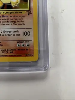 Charizard CGC 8 Pokemon WOTC 2000 Base Set 2 #4 Cosmos Holo & Partial Wing Swirl - Image 4