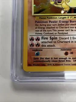 Charizard CGC 8 Pokemon WOTC 2000 Base Set 2 #4 Cosmos Holo & Partial Wing Swirl - Image 5