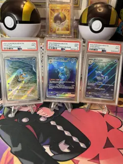 2023 Pokemon Squirtle Wartortle Blastoise ex PSA 9 Illustration Rare Trio 151 - Image 1