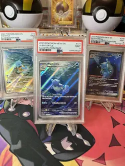 2023 Pokemon Squirtle Wartortle Blastoise ex PSA 9 Illustration Rare Trio 151 - Image 4