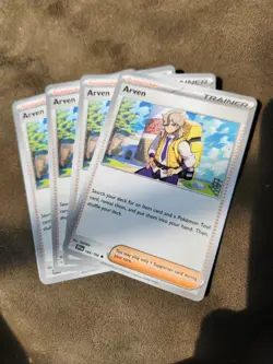 4x Arven 166/198 - Scarlet & Violet Base Pokemon TCG - Trainer Playset - Image 1