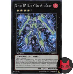 Yugioh Number 105: Battlin' Boxer Star Cestus LTGY-EN051 Super Rare 1st Ed NM - Image 1