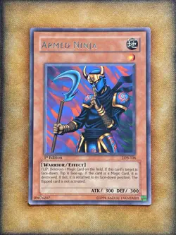 Yugioh Armed Ninja LOB-106 Rare 1st Ed NM - Image 1